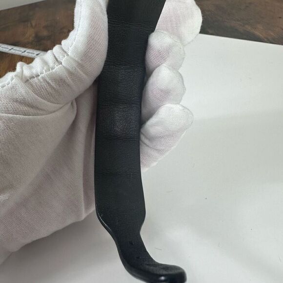 Valentino Garavani Rockstud Leather Bracelet Black Silver Large - Picture 10 of 12